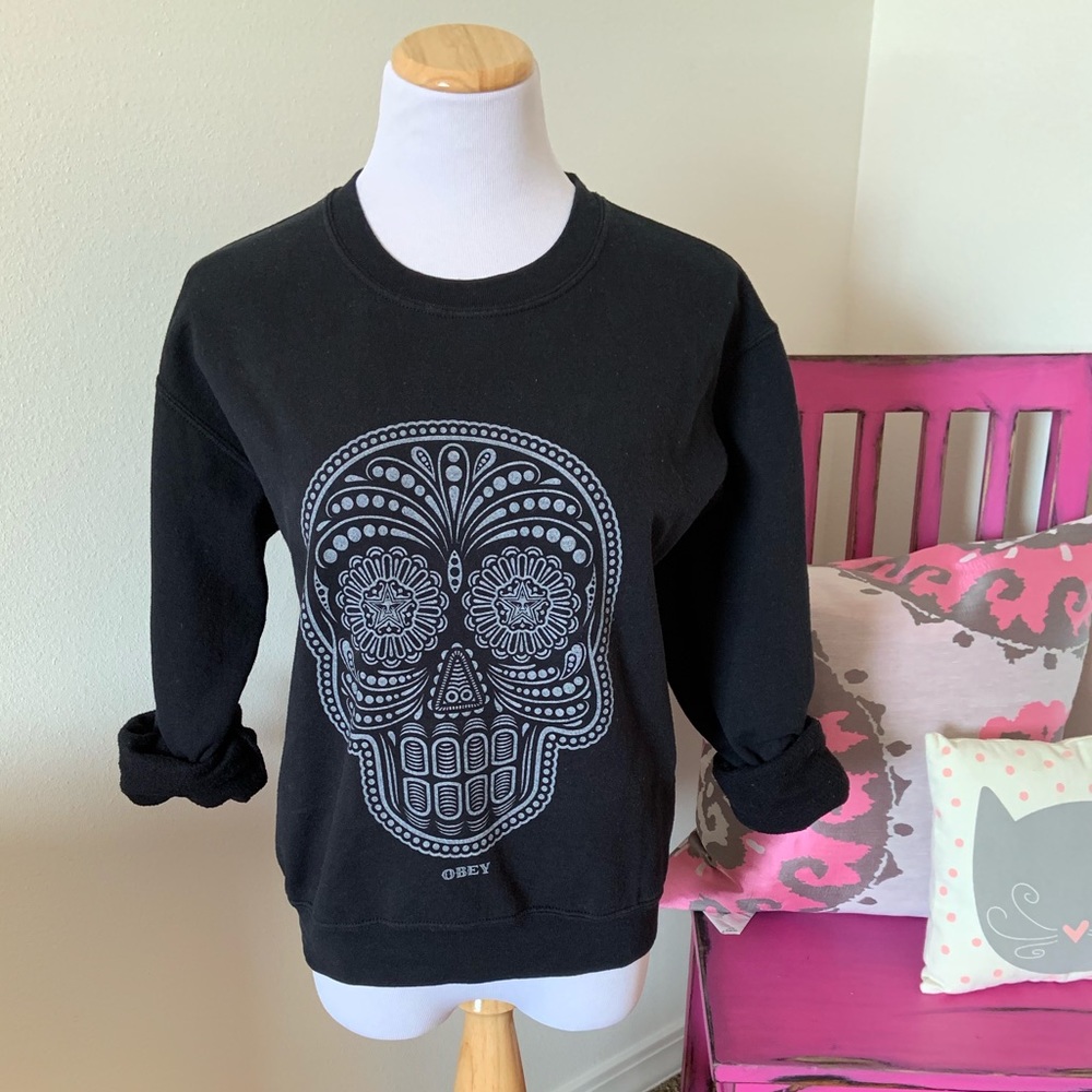 Obey Women’s Crewneck Sugar Skull